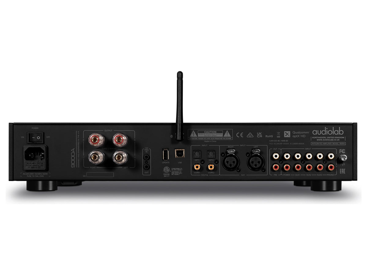 Audiolab 9000A, Nero, pannello posteriore