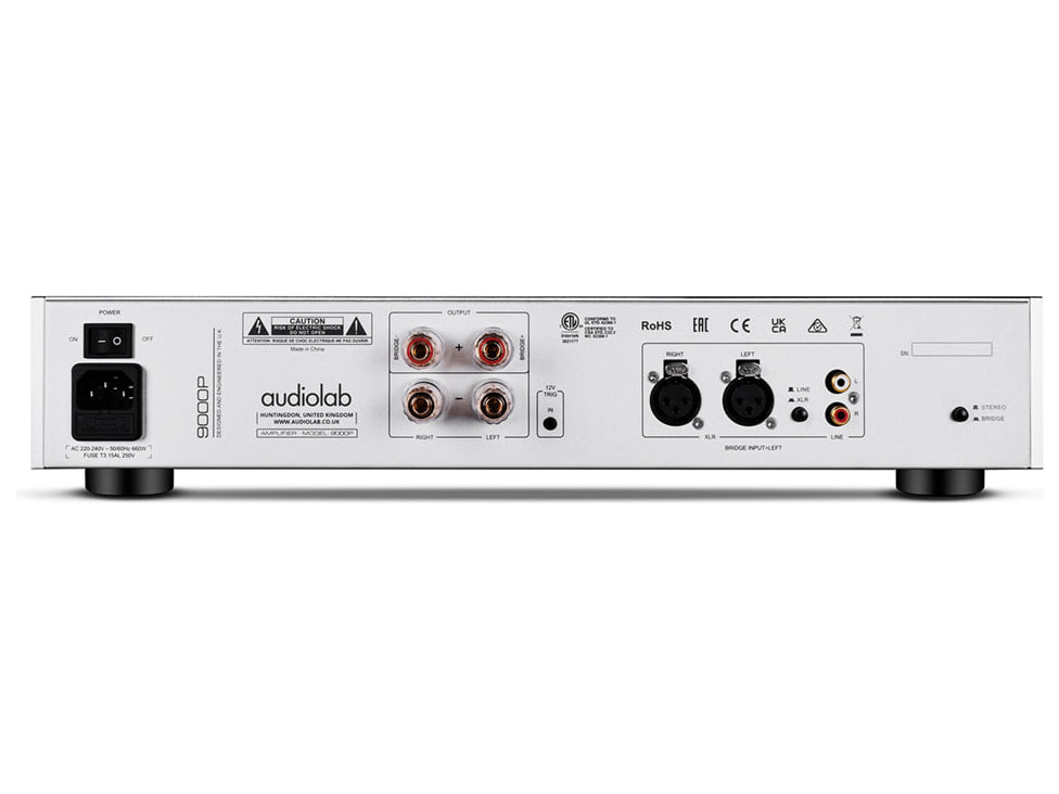 Audiolab 9000P, Silver, pannello posteriore