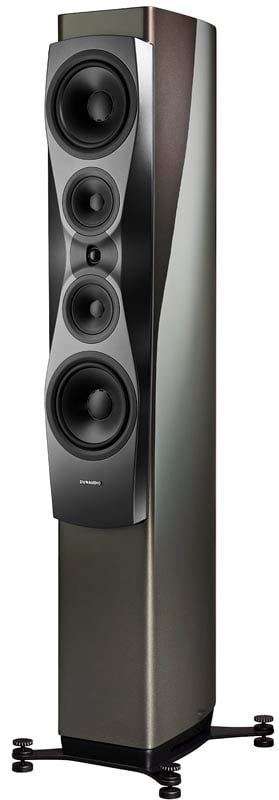 Dynaudio Confidence 60, finitura Smoke High Gloss, vista di tre quarti