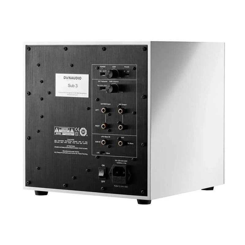 Dynaudio SUB 3, Bianco, vista posteriore