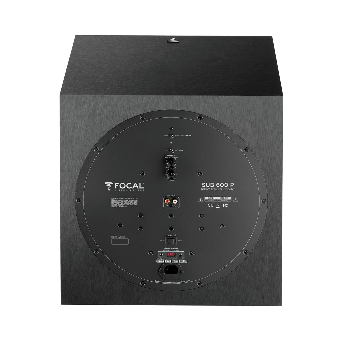 Focal Sub 600 P, vista posteriore