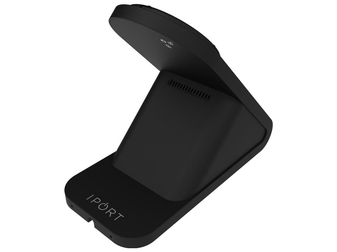 IPORT CONNECT PRO BaseStation, Nero, vista posteriore di tre quarti
