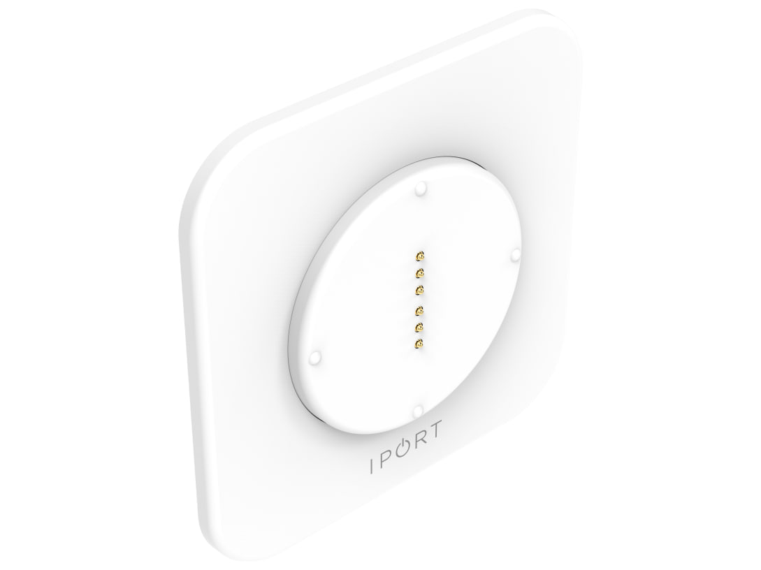IPORT CONNECT PRO WallStation, Bianco, vista di tre quarti