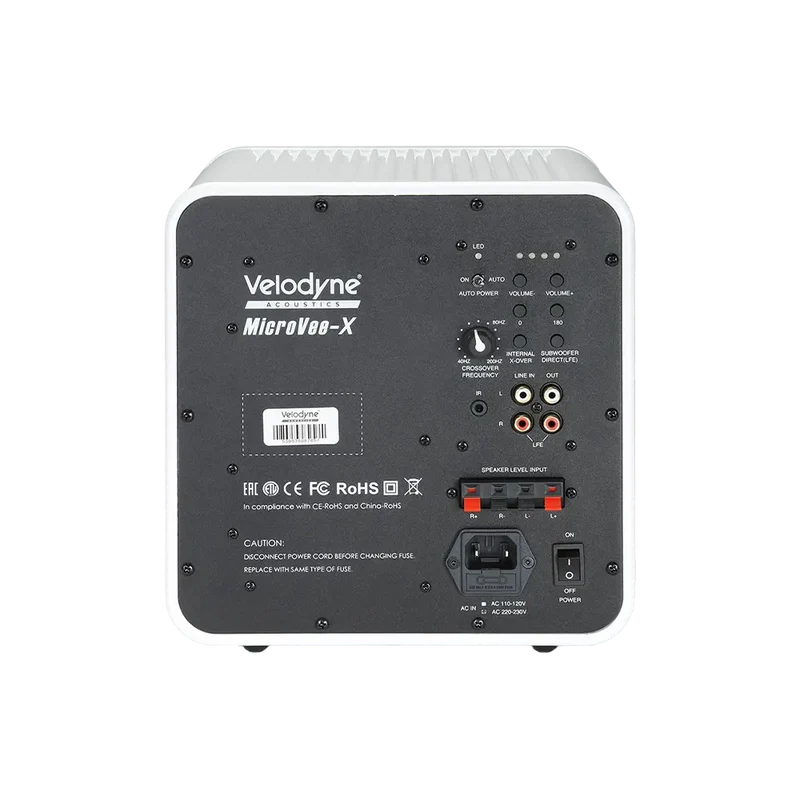 Velodyne MicroVee X, Vista posteriore Finitura Bianco