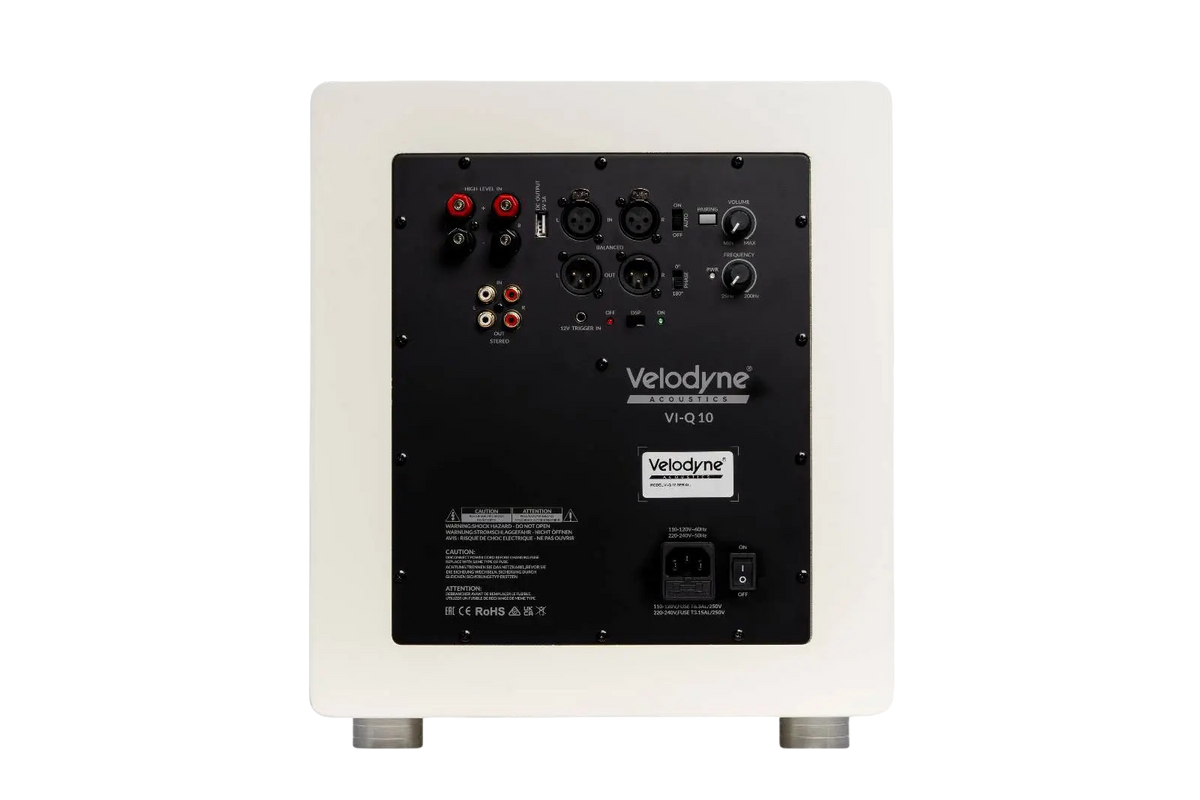 Velodyne VI-Q 10, Vista posteriore Finitura Bianco