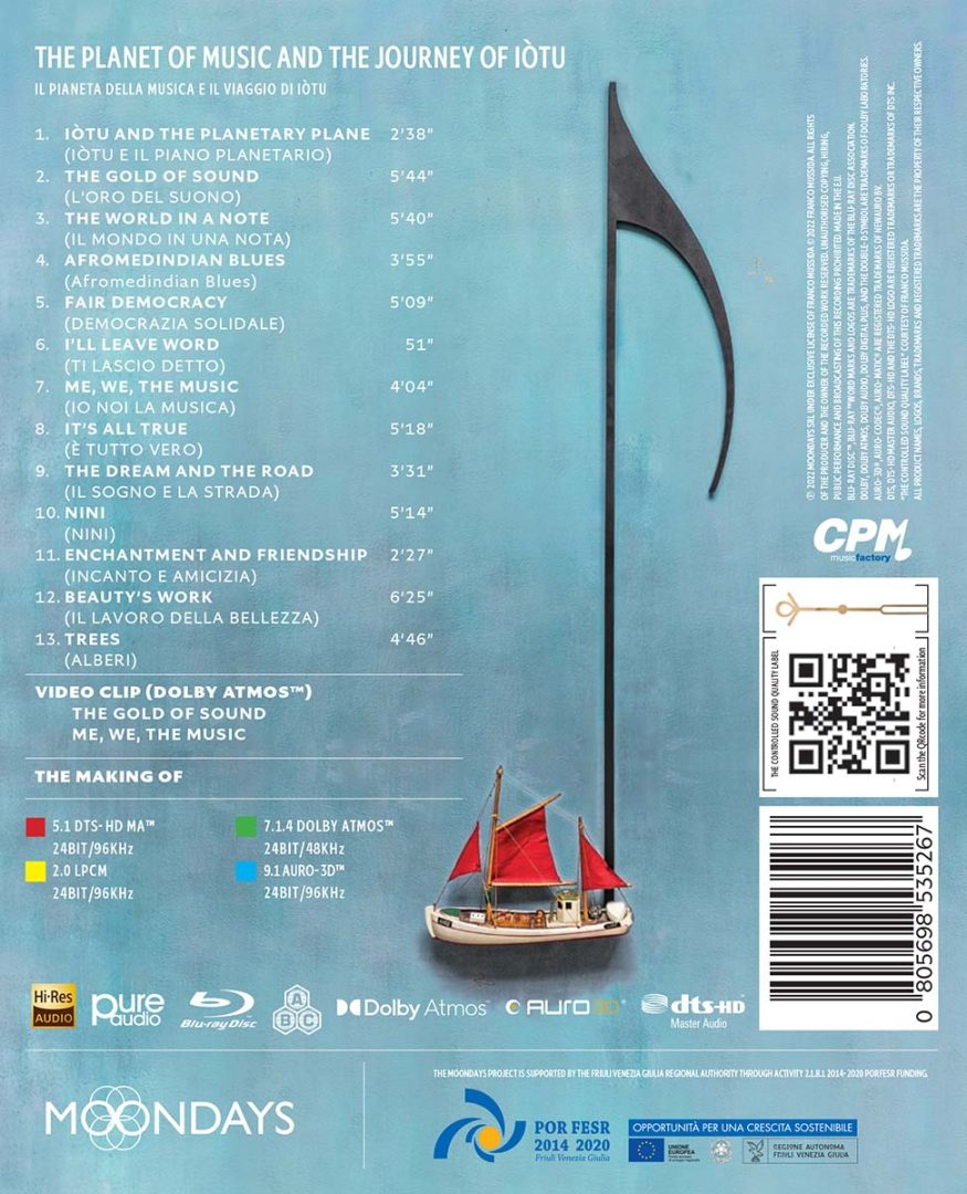 Franco Mussida – The planet of music | Blu-ray Dolby Atmos, vista posteriore