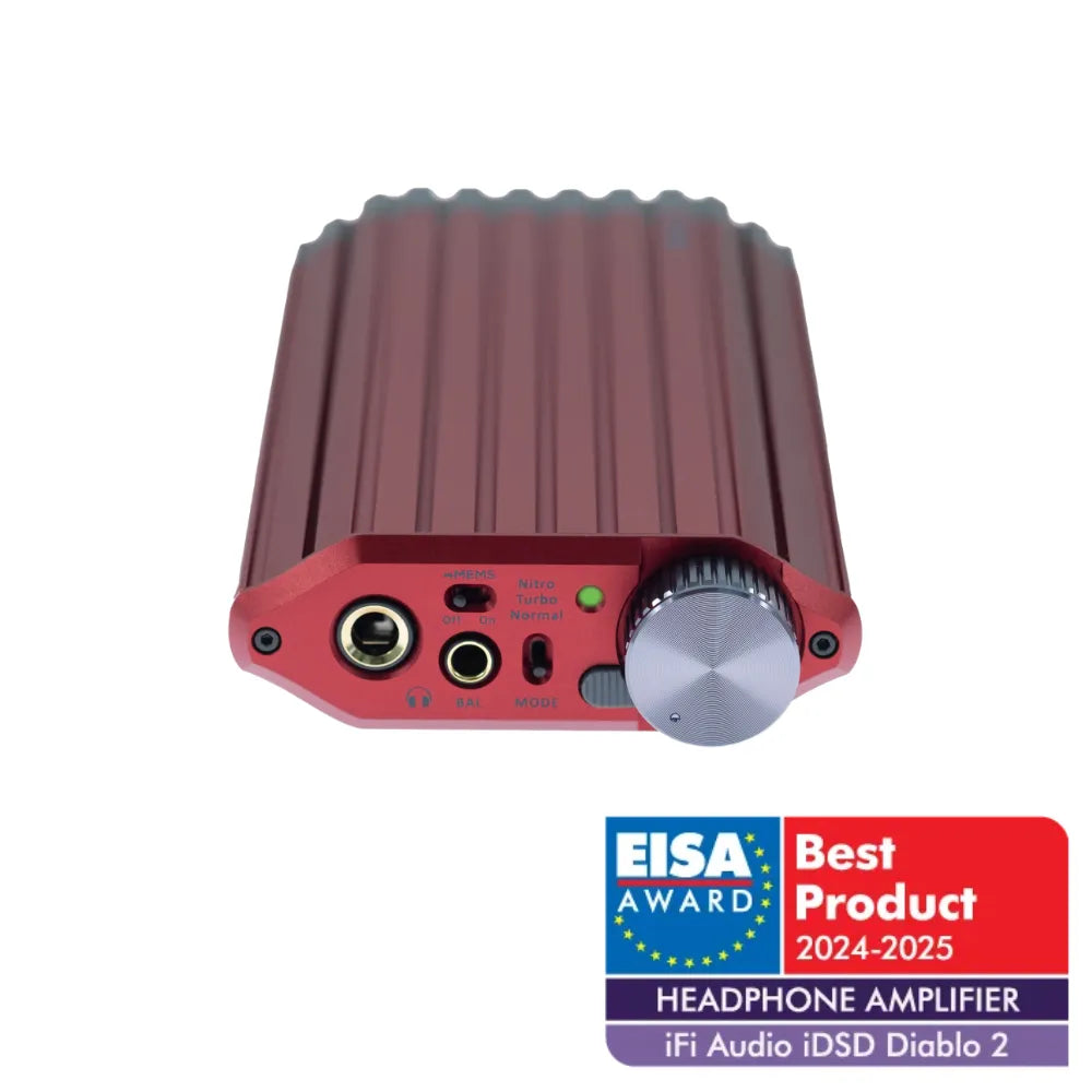 iFi Audio iDSD Diablo 2 — Fronte con logo del premio EISA Best Product 2024-2025