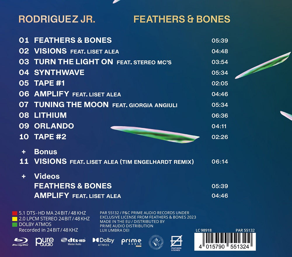 Rodriguez Jr. – Feathers & Bones, retro della confezione