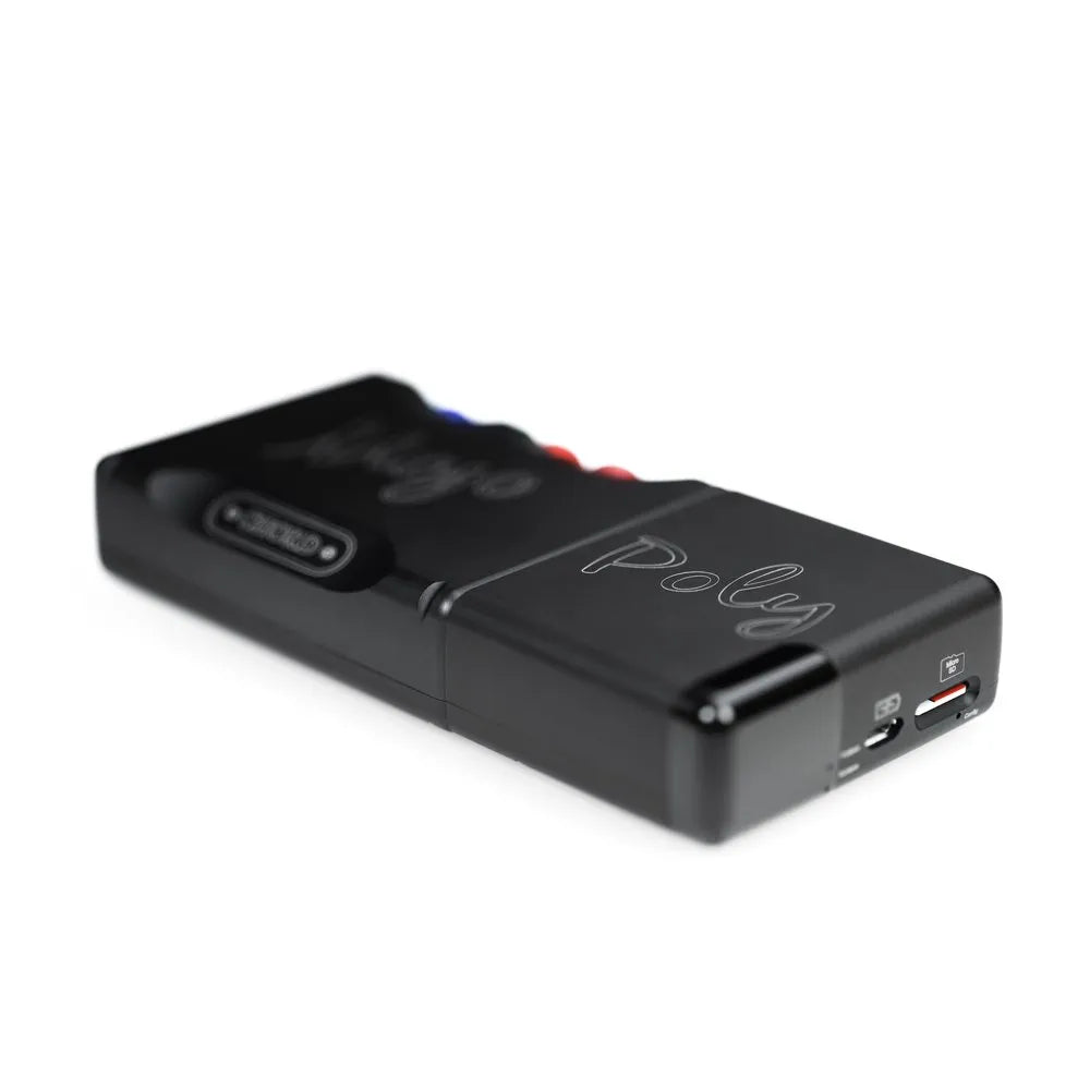 Chord Poly — agganciato al DAC Mojo 2, visto dal lato del Poly
