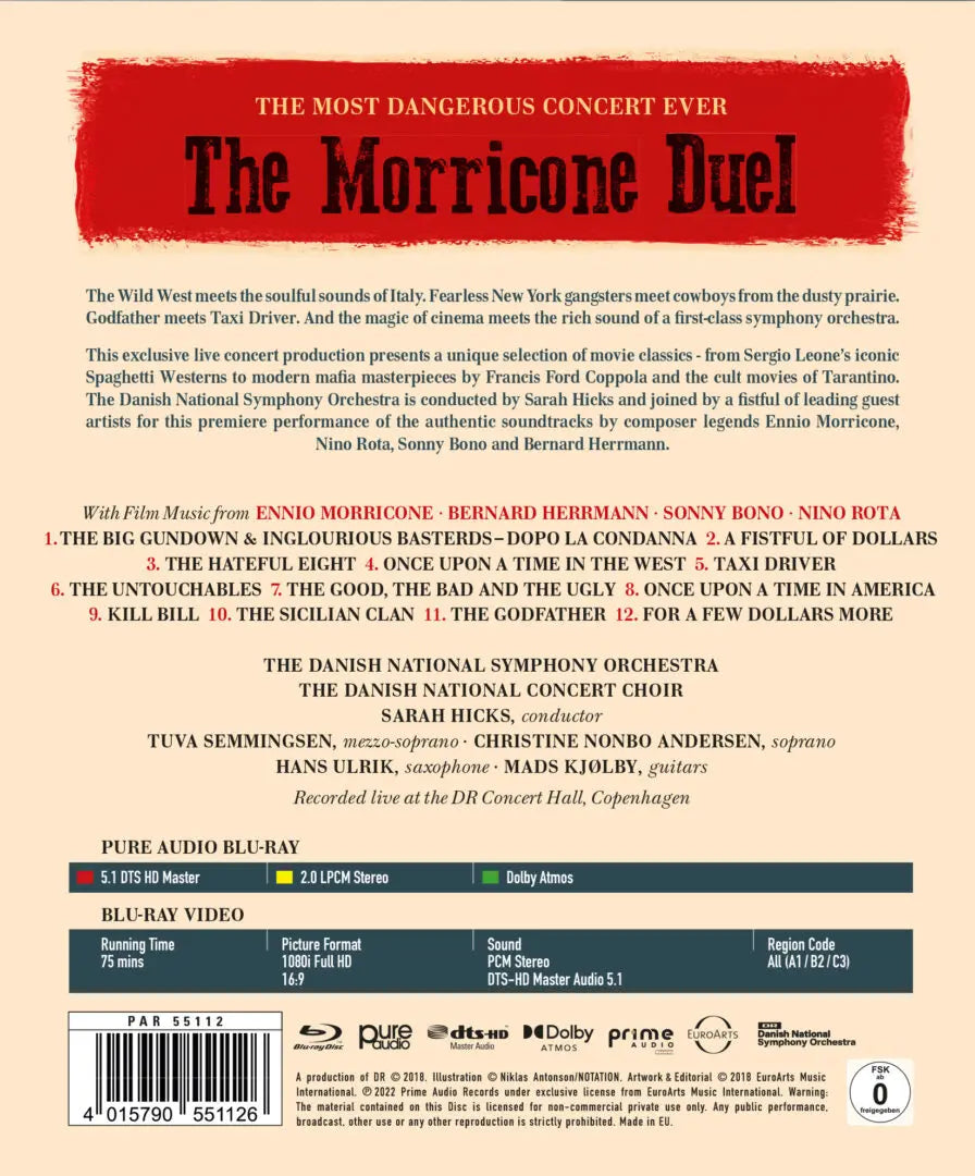 Danish National Orchestra – The Morricone Duel, retro della confezione