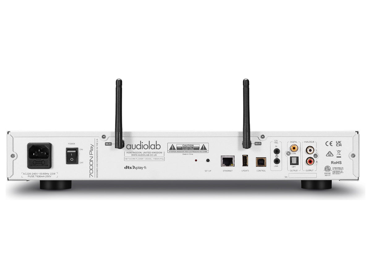Audiolab 7000N Play — Silver, pannello posteriore