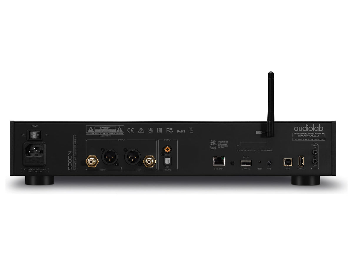 Audiolab 9000N, Nero, pannello posteriore