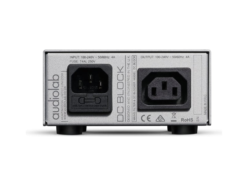 Audiolab DC Block — Silver, pannello posteriore