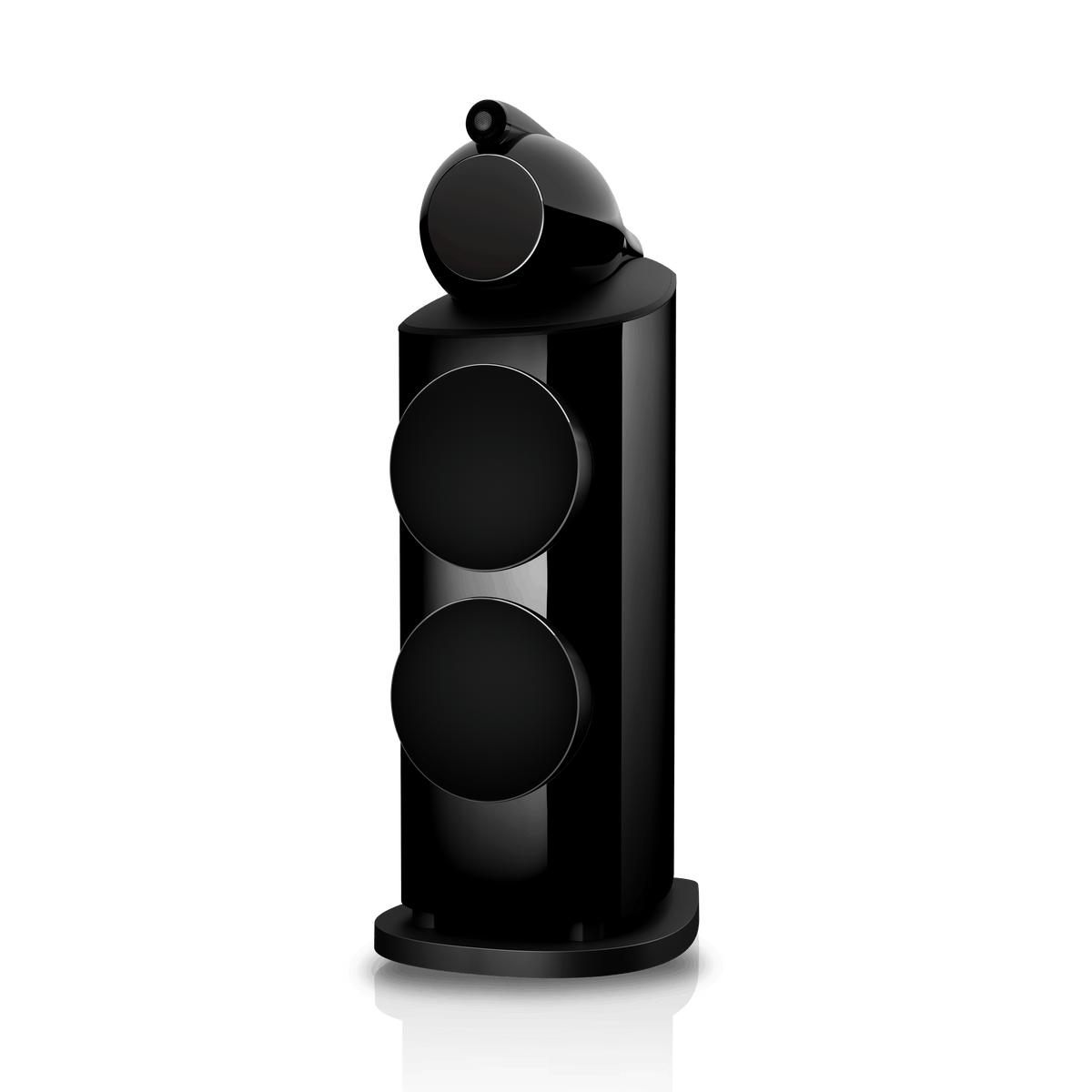 B&W 801 D5, Stealth Black, con griglia