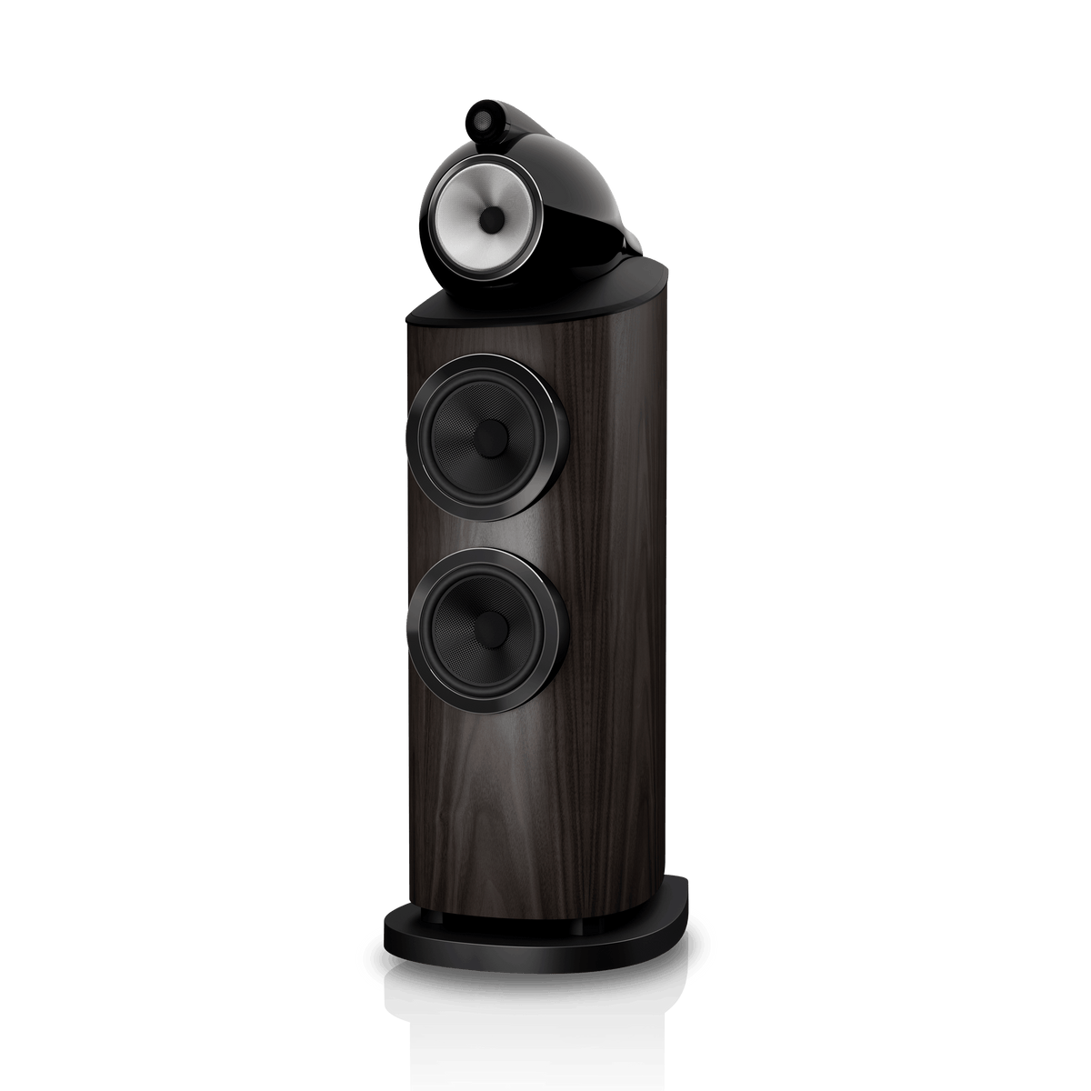 B&W 802 D5, Dark Walnut, vista di tre quarti