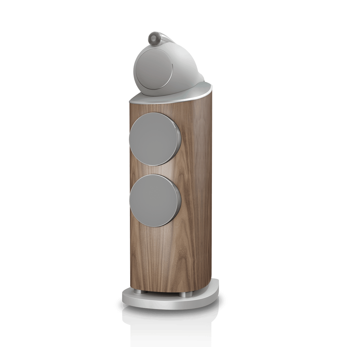 B&W 802 D5, Light Walnut, con griglia
