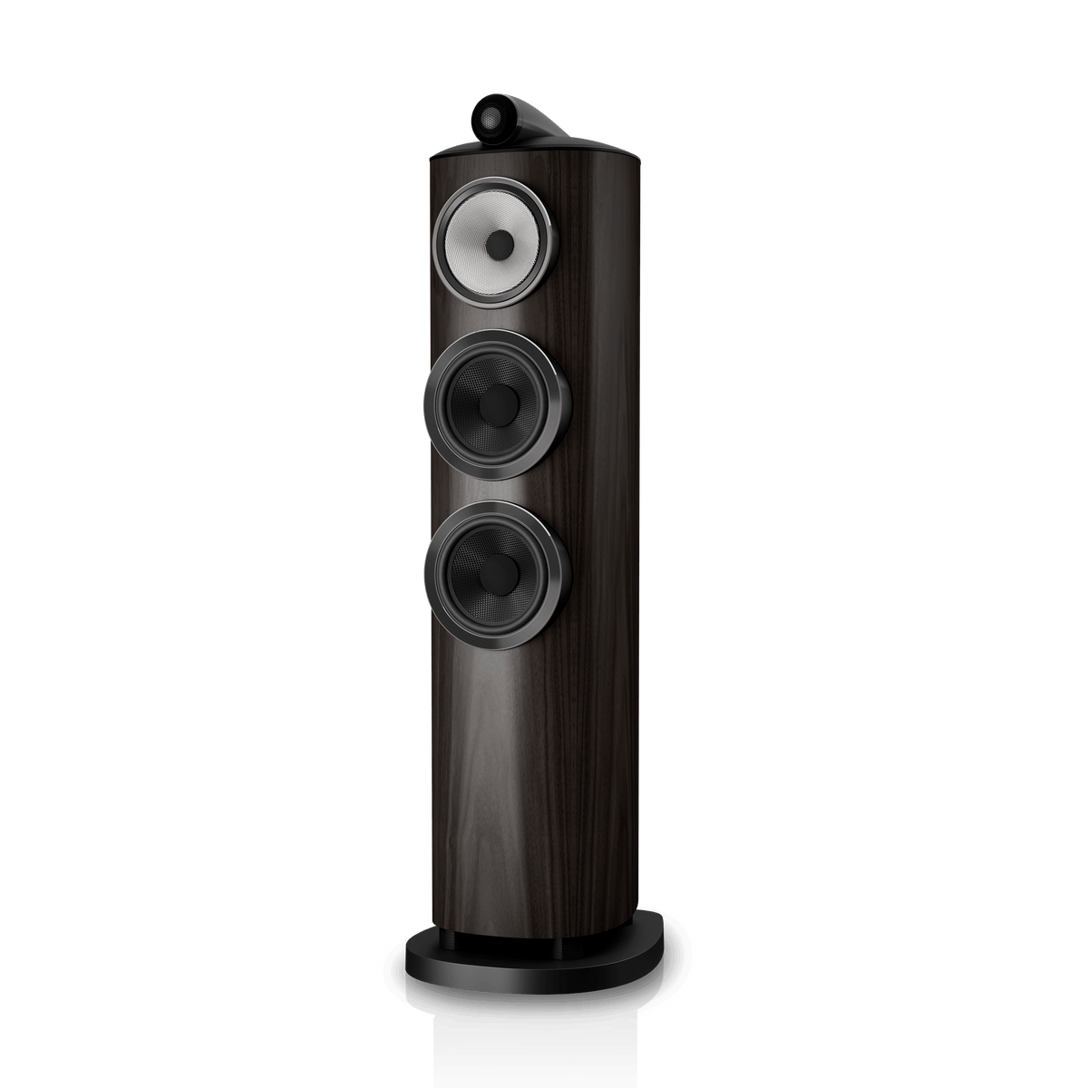 B&W 804 D5, Dark Walnut, vista di tre quarti