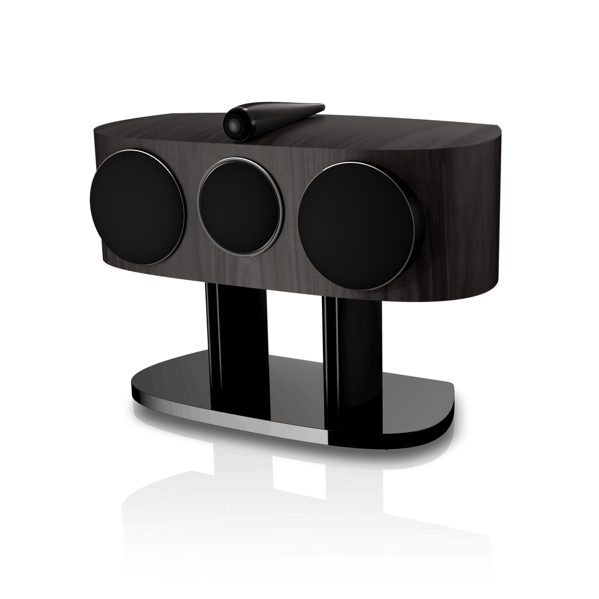 B&W HTM81 D5, Dark Walnut, con griglia