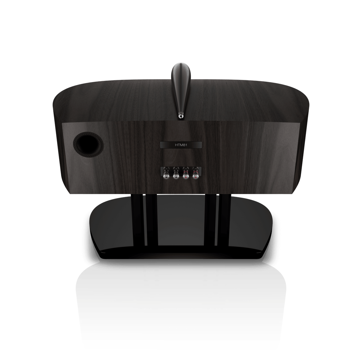 B&W HTM81 D5, Dark Walnut, vista posteriore