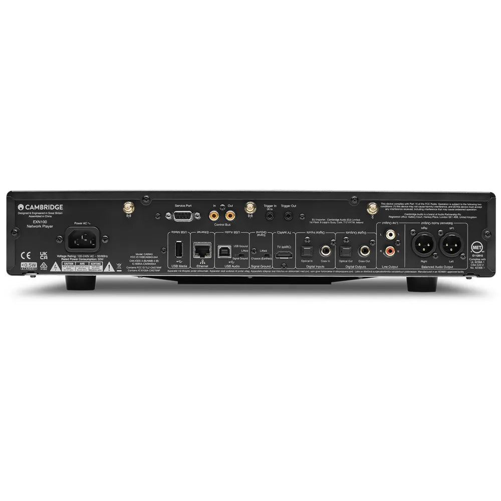 Cambridge Audio EXN100, vista posteriore