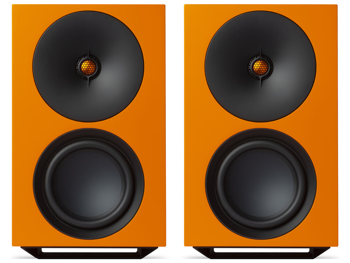 Cambridge Audio L/R X — Arancione, coppia vista di fronte