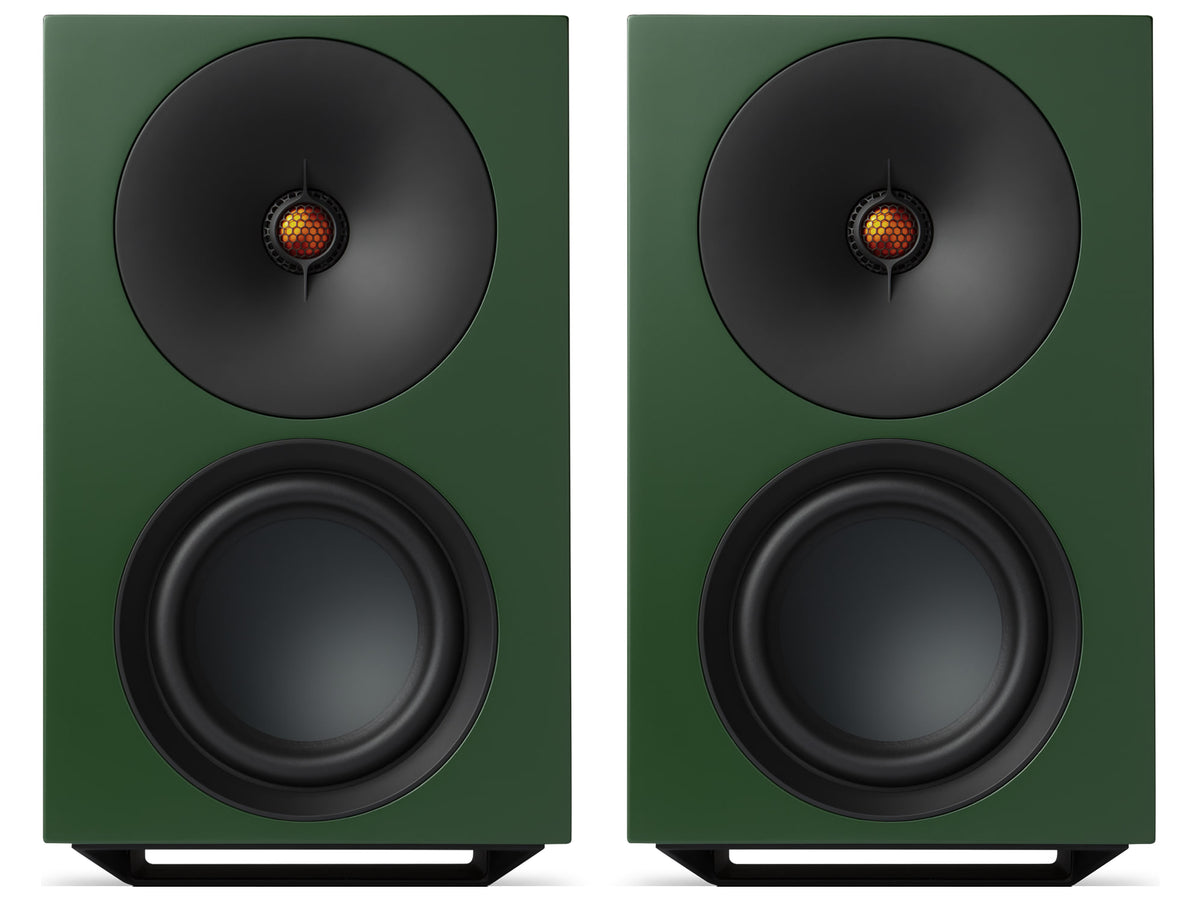 Cambridge Audio L/R X — Verde, coppia vista di fronte