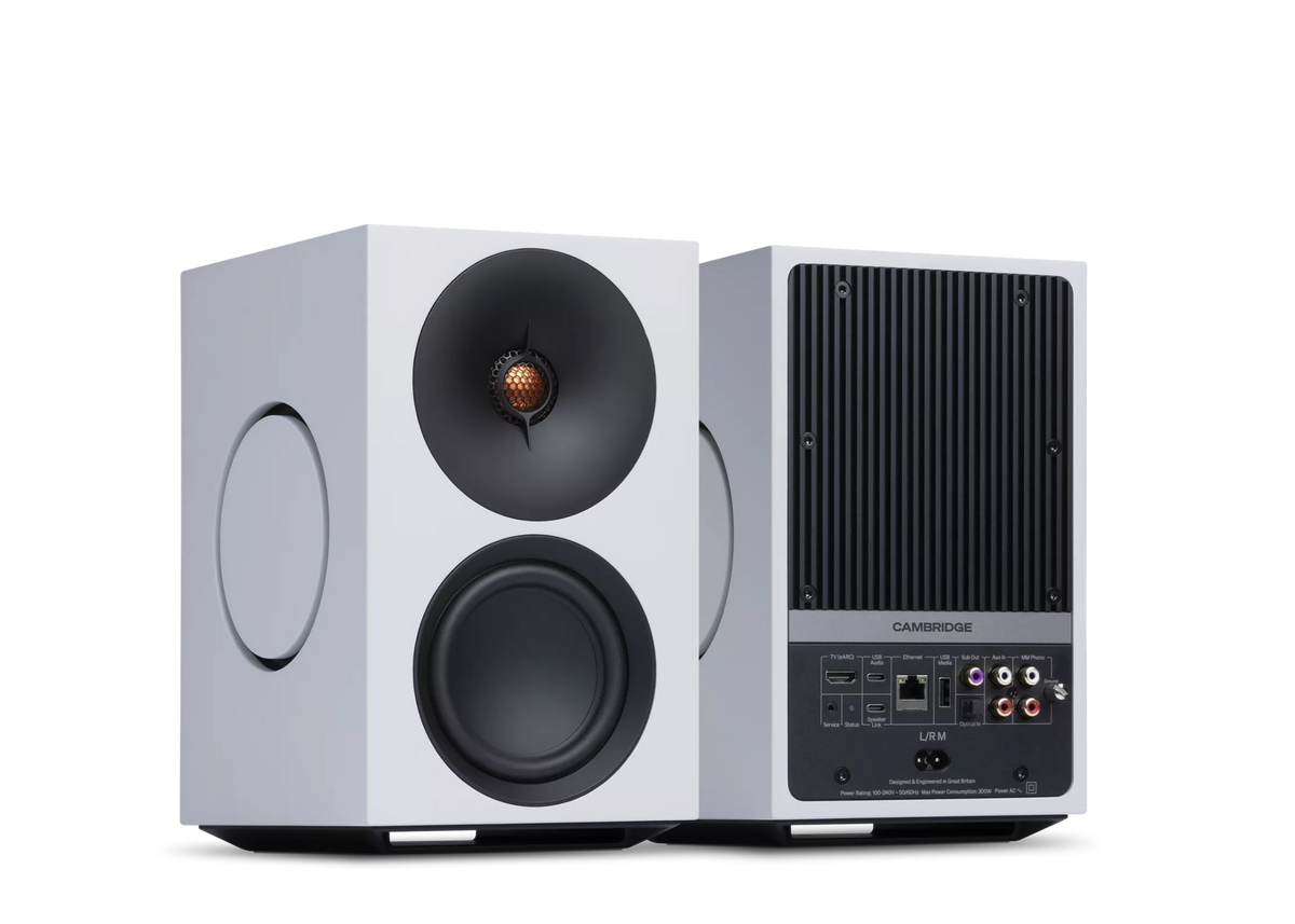 Cambridge Audio L/R Medium — Bianco, fronte e retro