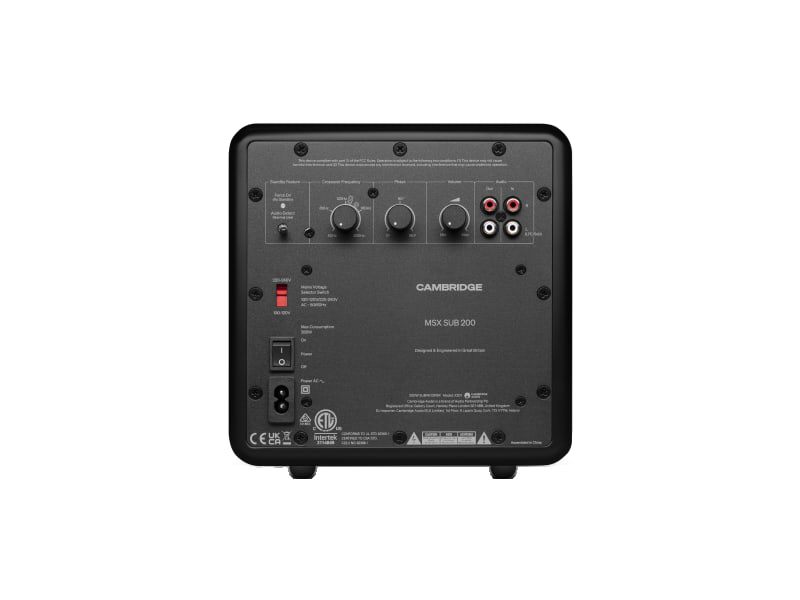 Cambridge Audio MSX Sub 200 — Nero, retro con comandi e connessioni