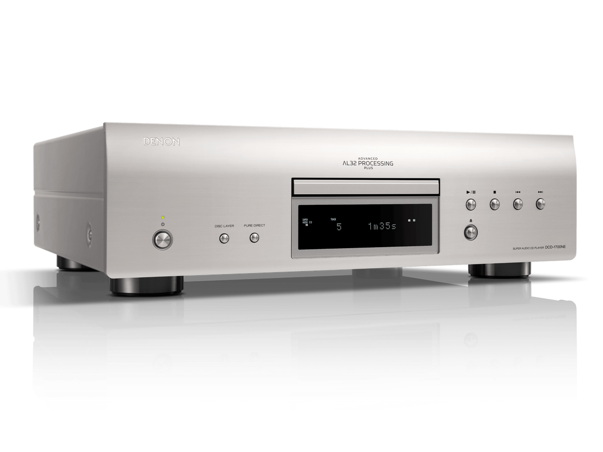 Denon DCD-1700NE, Silver, vista frontale