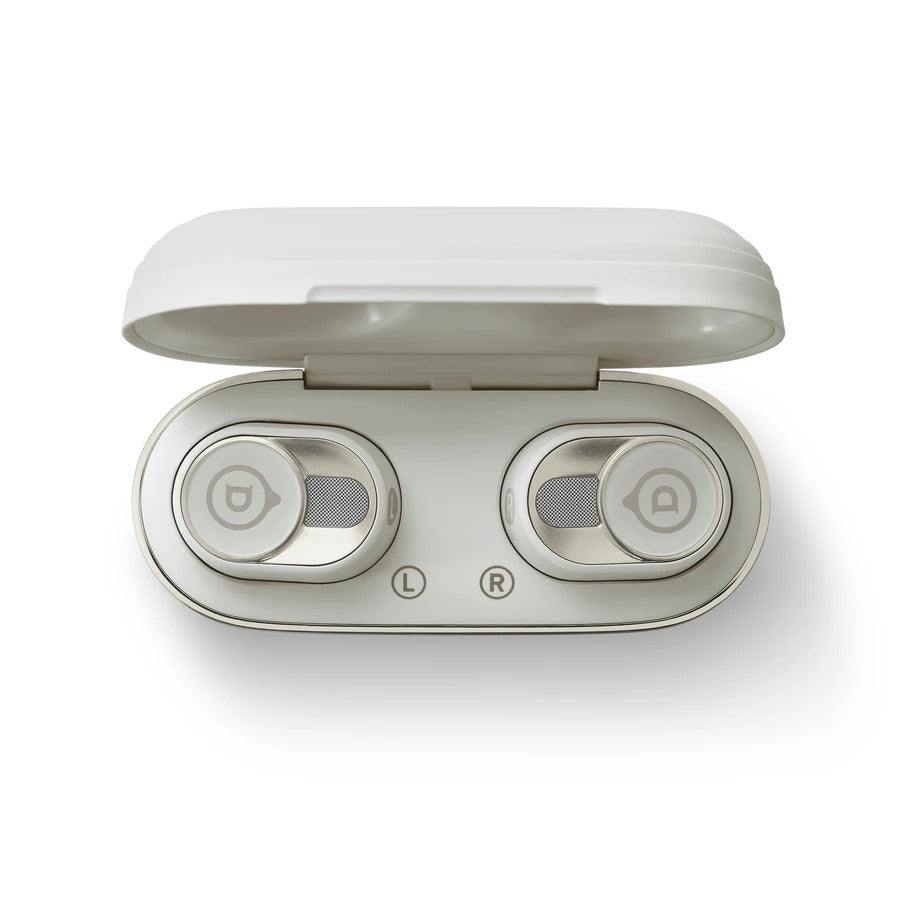Devialet Gemini II Perla chiara, custodia aperta