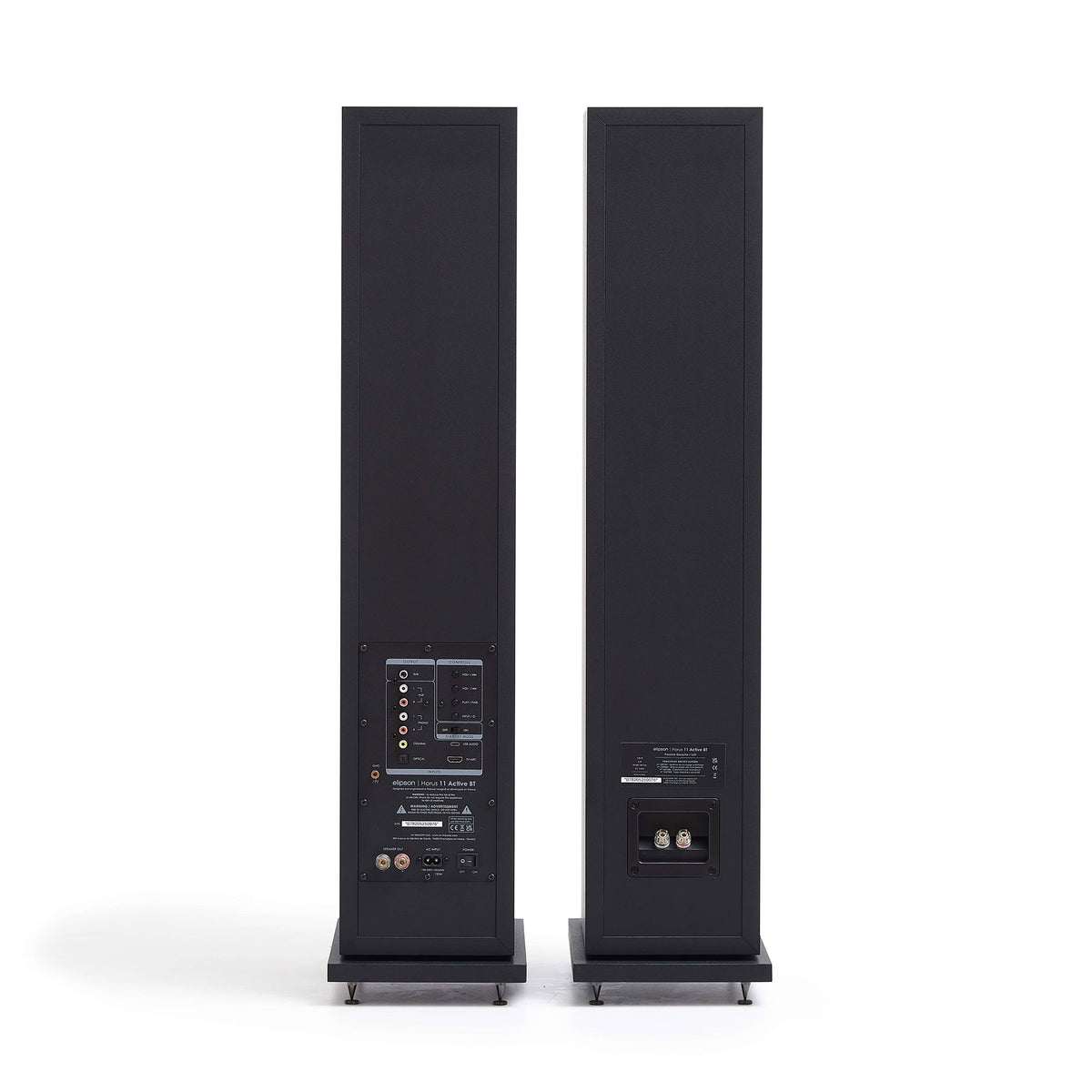 Elipson Horus 11F Active BT, finitura nero e carbonio, pannelli posteriori