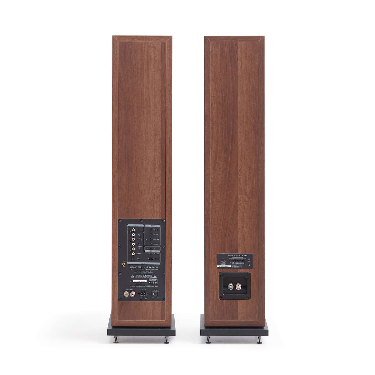 Elipson Horus 11F Active BT, finitura noce e grigio scuro, pannelli posteriori