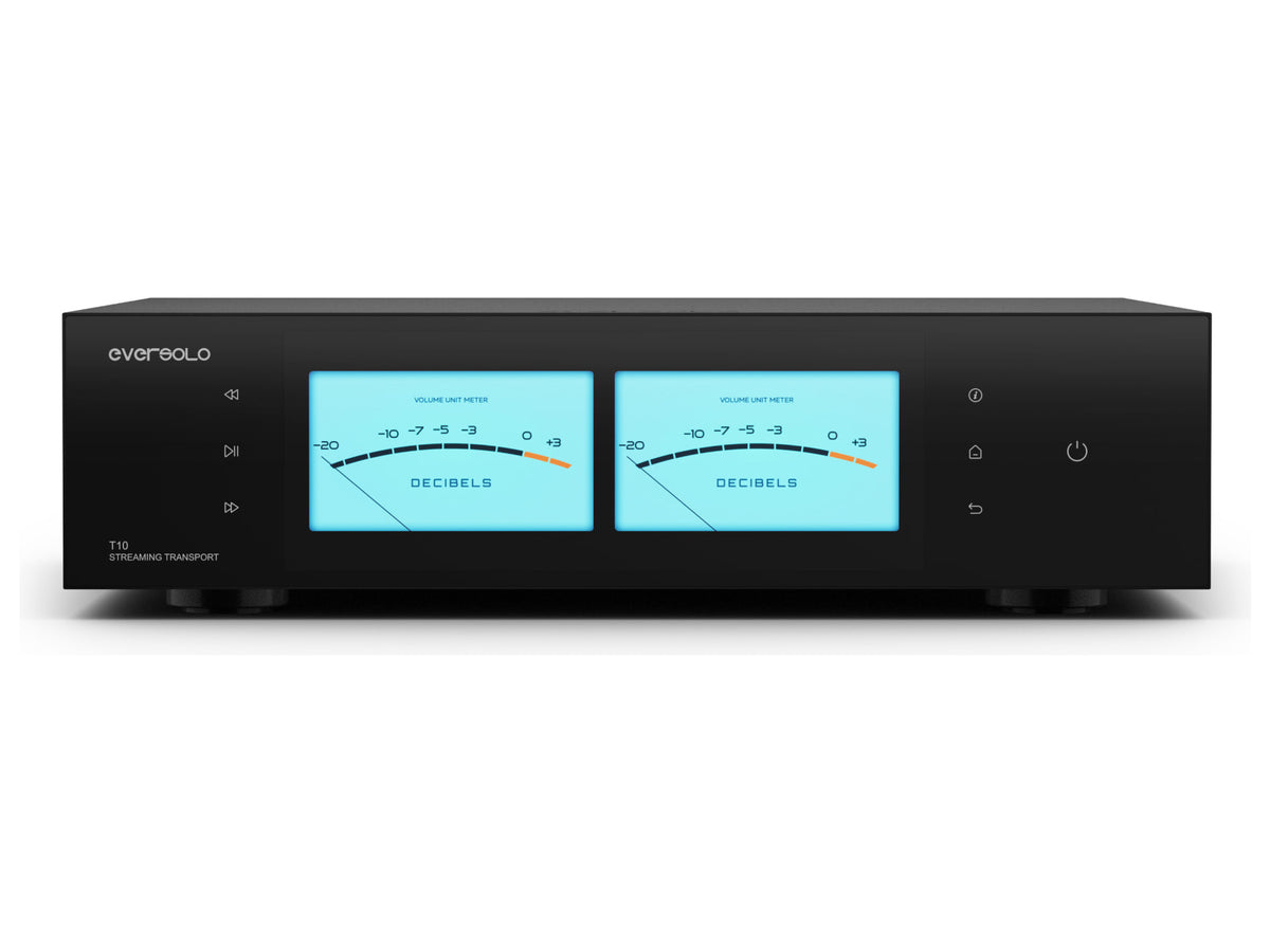 Eversolo T10 — Fronte con VU meter