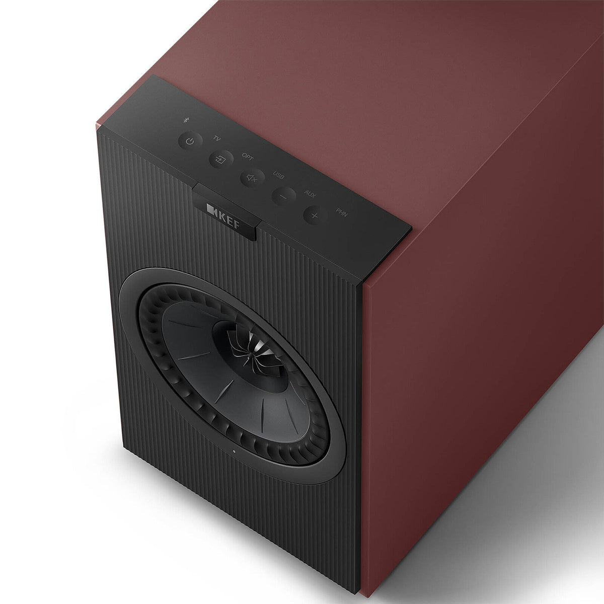 Kef Coda W, Dettaglio Finitura Vintage Burgundy