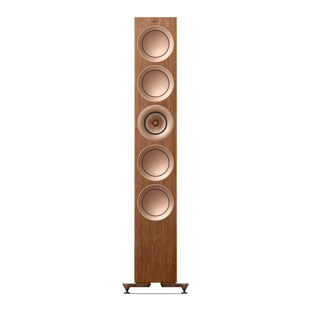 Kef R11 META, Vista frontale 2 Finitura Noce