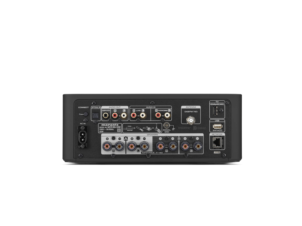 Marantz MCR 60n DAB, vista posteriore