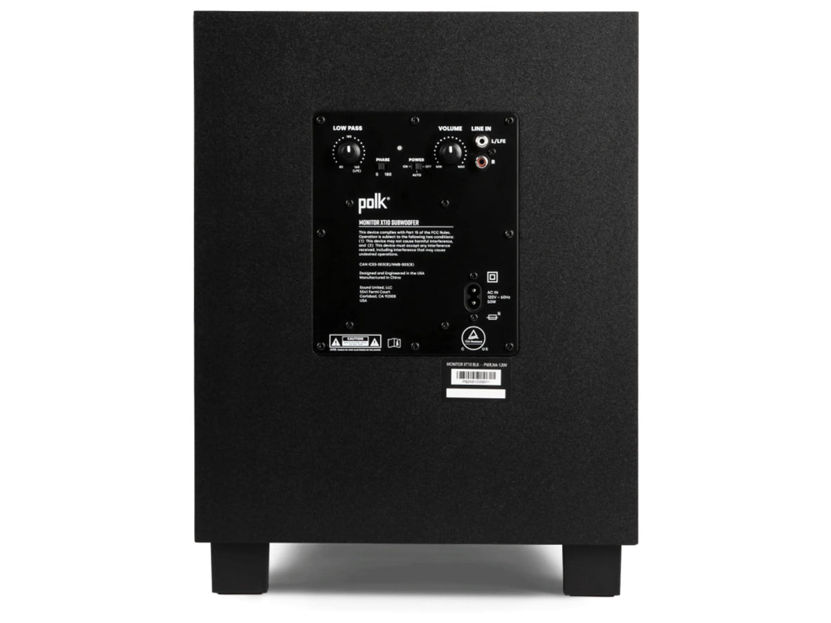 Polk Audio MXT 10 — Vista posteriore