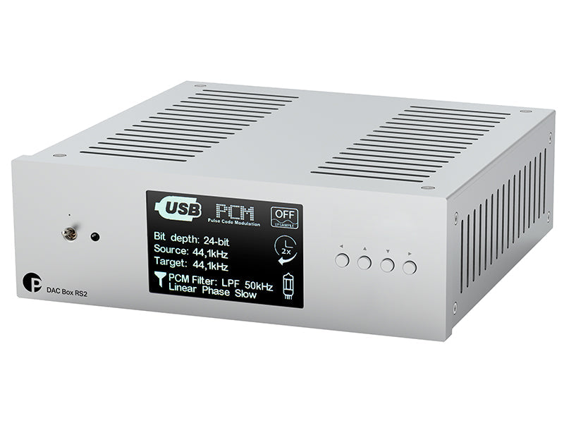 Pro-Ject DAC Box RS2, Vista frontale 2 Finitura Silver