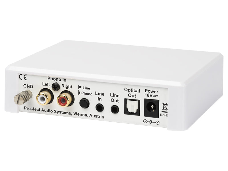 Pro-Ject Optical Box E Phono, vista posteriore