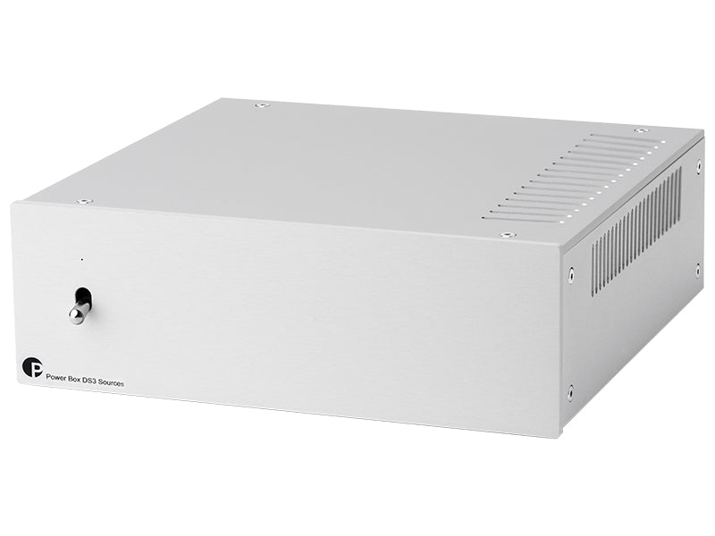 Pro-Ject Power Box DS3 Sources, Vista frontale 2 Finitura Silver