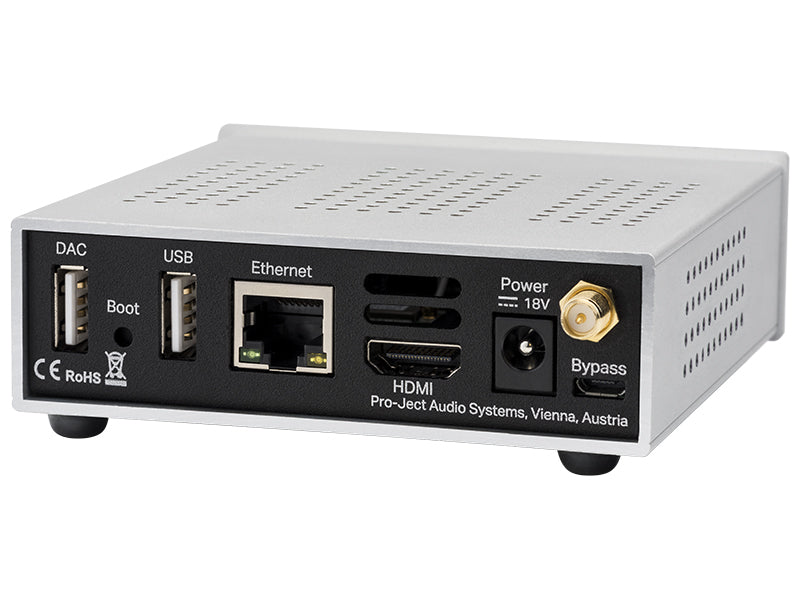 Pro-Ject Stream Box S2 ULTRA, Vista posteriore Finitura Silver