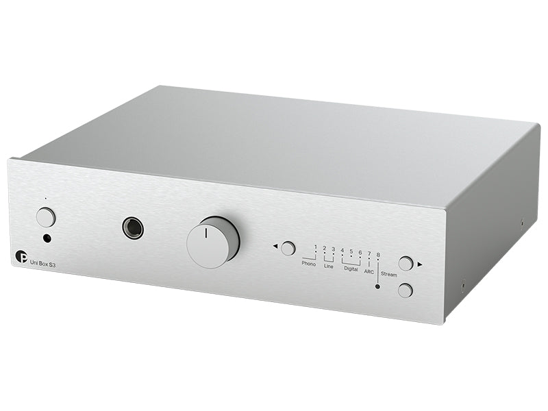 Pro-Ject Uni Box S3, Vista frontale 2 Finitura Silver
