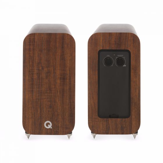 Q Acoustics 3060S, Vista posteriore Finitura Noce