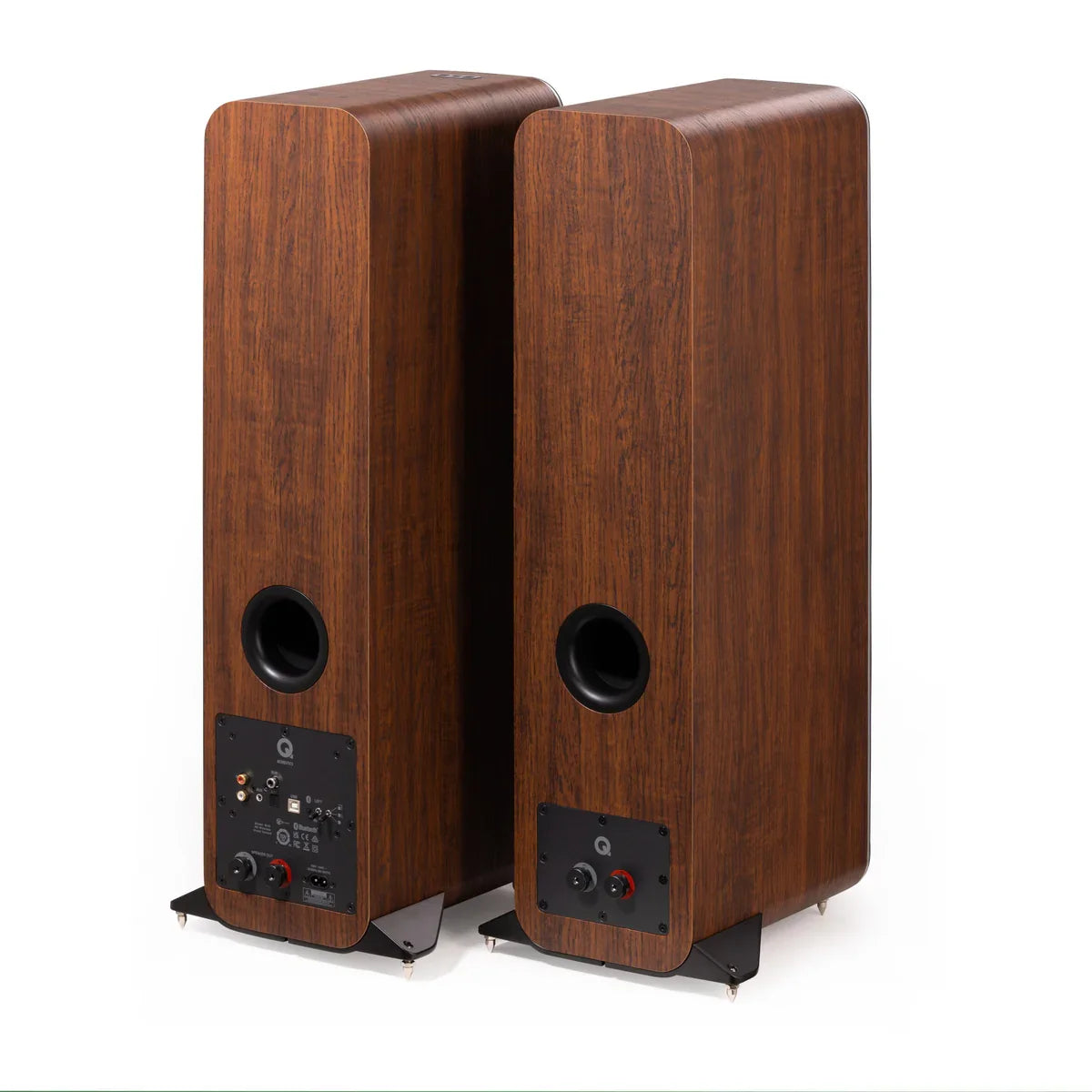 Q Acoustics M40, Vista posteriore Finitura Noce