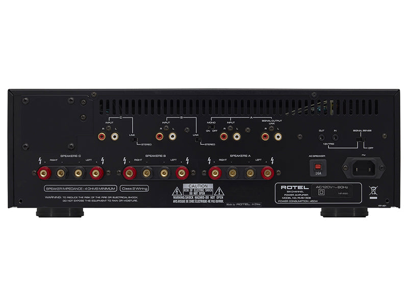 Rotel RMB-1506 — Vista posteriore