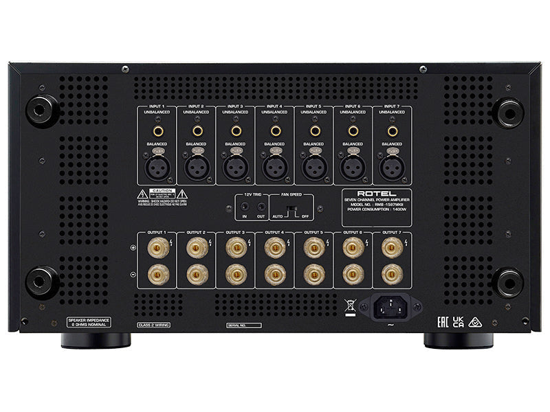 Rotel RMB-1587 MKII — Vista posteriore