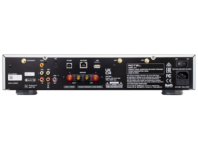 Rotel S-14 — Vista posteriore