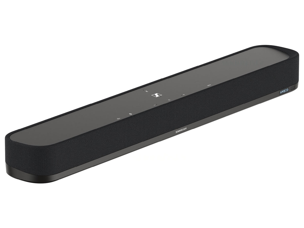 Sennheiser AMBEO Soundbar Mini, vista di tre quarti