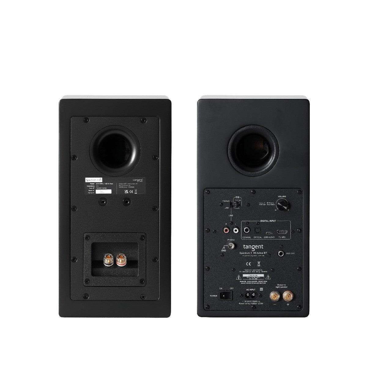 Tangent Spectrum II X5 Active BT, finitura nera, pannelli posteriori