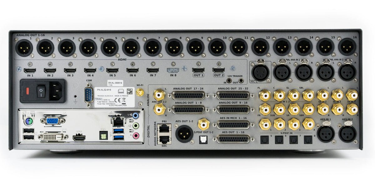 Trinnov Altitude 32-88 — Vista posteriore